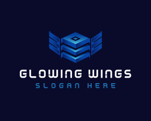 Cube Wing Tech logo design