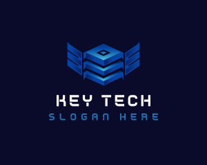 Cube Wing Tech logo design