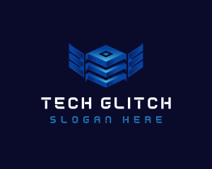 Cube Wing Tech logo design