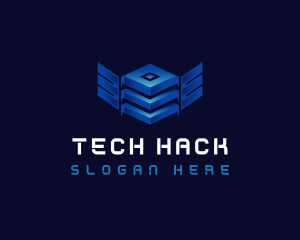 Cube Wing Tech logo design