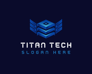 Cube Wing Tech logo design