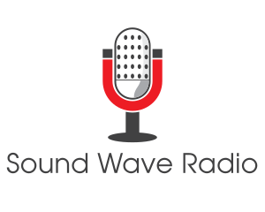 Radio Station - Magnet Podcast Radio Microphone logo design