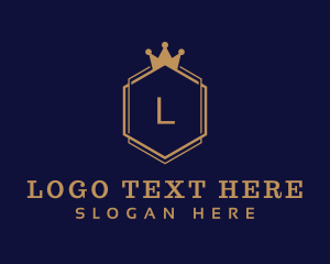Exclusive - Royal Hexagonal Crown logo design