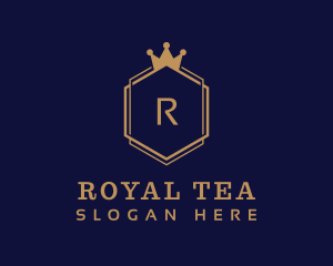 Royal Hexagonal Crown logo design