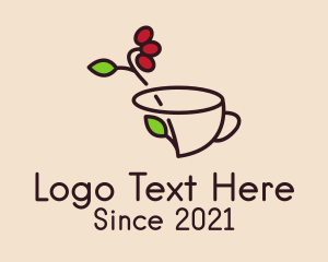 Coffee Farmer - Coffee Bean Cup logo design