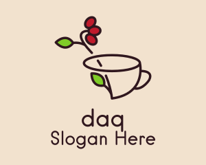 Coffee Bean Cup  Logo