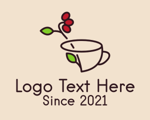 Organic Coffee - Coffee Bean Cup logo design