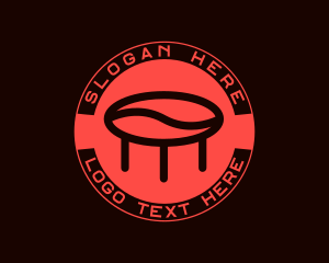 Cafe - Coffee Bean Table logo design