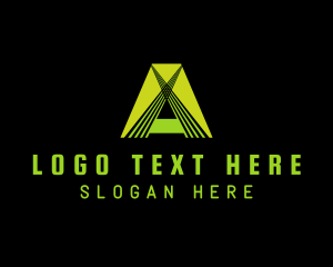 Letter A - Technology Gaming Letter A logo design