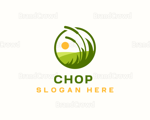 Grass Lawn Landscaping Logo