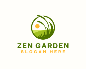 Grass Lawn Landscaping logo design