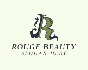 Retro Beauty Letter R logo design