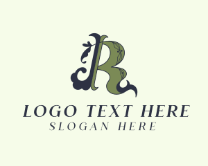 Author - Retro Beauty Letter R logo design