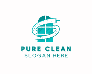 Window Cleaning Squeegee logo design