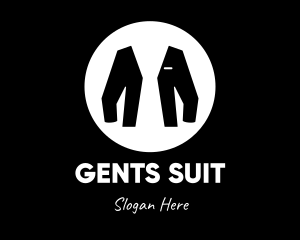Suit Menswear Tuxedo logo design