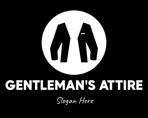 Menswear - Suit Menswear Tuxedo logo design