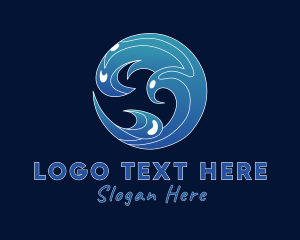 Tide - Ocean Beach Wave logo design
