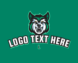 Green Wild Wolf Gaming Logo