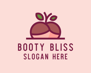 Butt - Seductive Erotic Fruit logo design