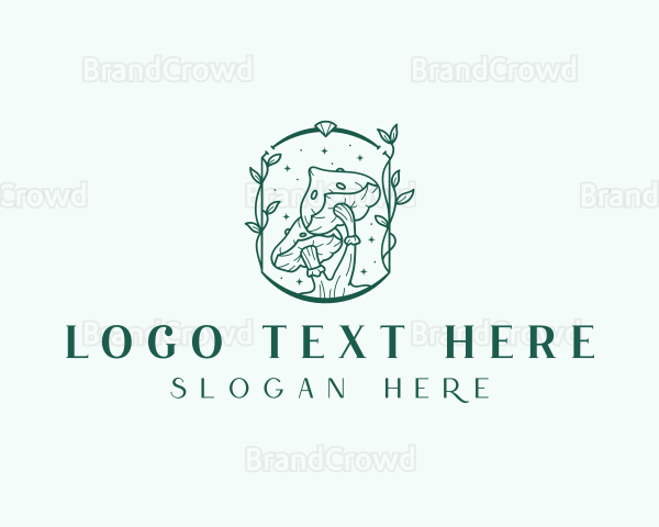 Mushroom Fungi Plant Logo