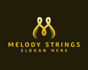 Loop String Business Letter M logo design