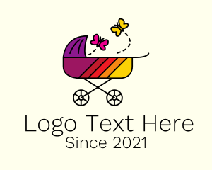 Daycare Center - Nursery Baby Stroller logo design