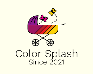 Nursery Baby Stroller  logo design