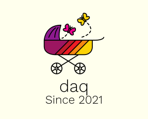 Child - Nursery Baby Stroller logo design