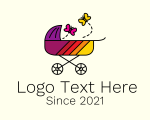 Multicolor - Nursery Baby Stroller logo design