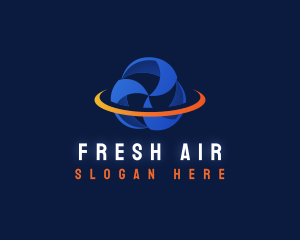 Fan Propeller Air Conditioning logo design