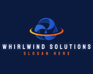 Whirlwind - Fan Propeller Air Conditioning logo design