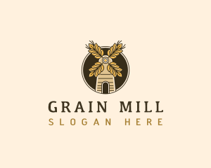 Windmill Wheat Mill logo design