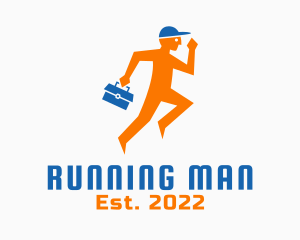 Running Mechanic Service logo design