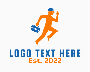 Running Mechanic Service logo design