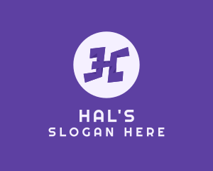 Violet Letter H Logo