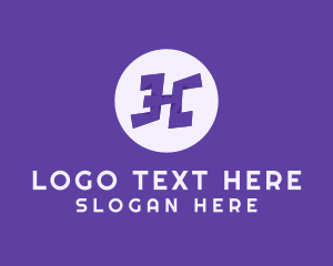 Violet Letter H Logo