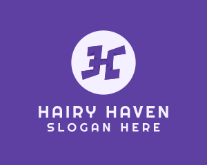 Violet Letter H logo design