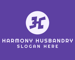 Violet Letter H logo design