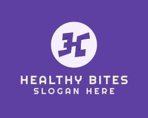 Violet Letter H logo design