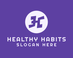 Violet Letter H logo design