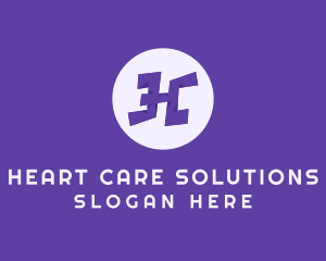 Violet Letter H logo design