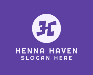 Violet Letter H logo design