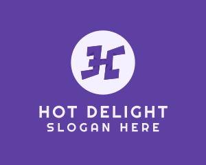 Violet Letter H logo design