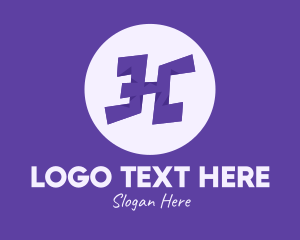 Violet - Violet Letter H logo design