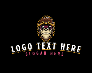 Mascot - Streetstyle Monkey Sunglasses logo design