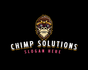 Chimpanzee - Streetstyle Monkey Sunglasses logo design