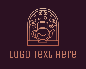 Oolong - Elegant Kettle Teahouse logo design
