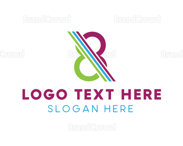 Creative Stripes Number 8 Logo