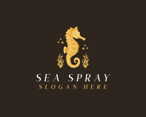 Seahorse Aquarium Animal logo design