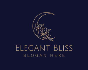 Decorative - Elegant Floral Moon logo design